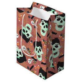 Sacola Para Presentes Média Monster Mash Halloween Aniversário Gift Bag