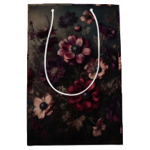 Moody Anemone Blooms Vintage Arte Foral Botânica