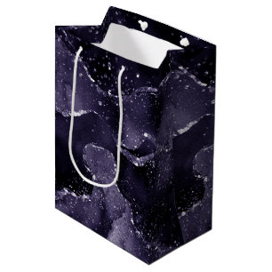 Sacola Para Presentes Média Moody Midnight Agate Gama Roxa Profunda de Indig