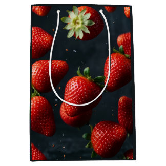 Sacola Para Presentes Média Morango
