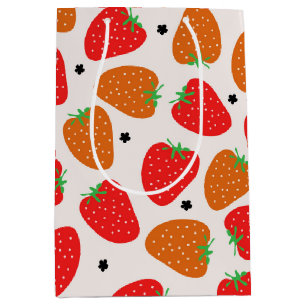 Sacola Para Presentes Média Morango Doce