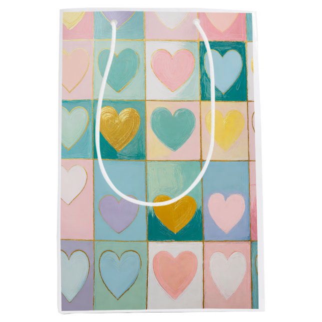 Sacola Para Presentes Média Mosaic of Affection (Frente)