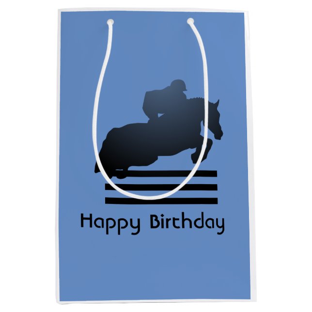 Sacola Para Presentes Média Mostre o jumper limpando um obstáculo. (Frente)