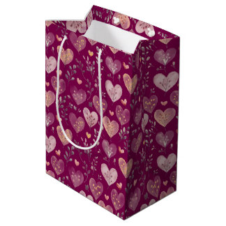 Sacola Para Presentes Média motif coeurs 2