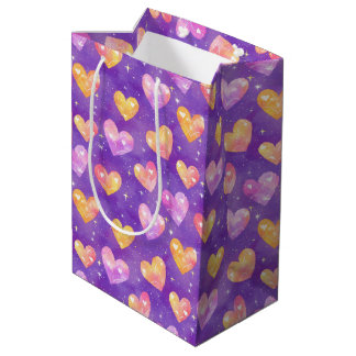 Sacola Para Presentes Média motif coeurs 3
