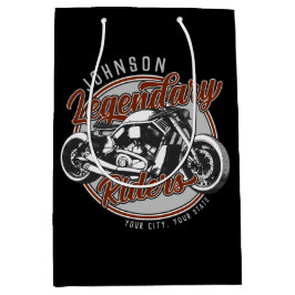 Sacola Para Presentes Média Motocicleta Personalizada Piloto Lendário Motoquei