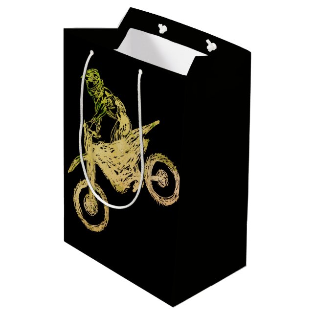 Sacola Para Presentes Média Motocross (Verso inclinado)