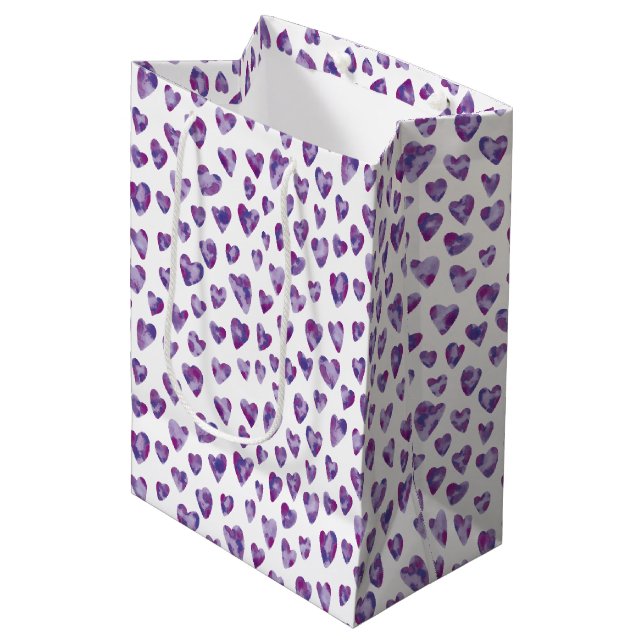 Sacola Para Presentes Média Muito Peri Purple Heart (Frente inclinada)