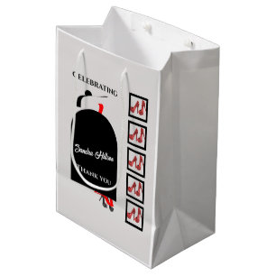 Sacola Para Presentes Média Mulher Fab Silhouette Glam Calçados Vermelho Negro