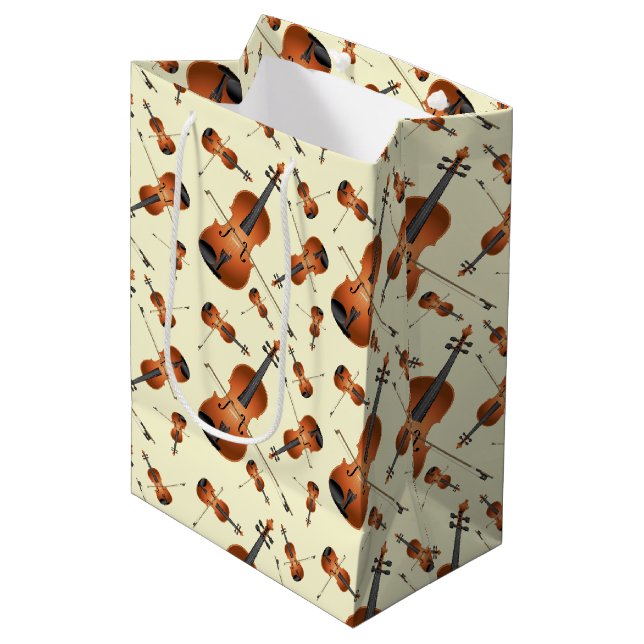 Sacola Para Presentes Média Musicário de Professores de Música Viola Violin (Frente inclinada)