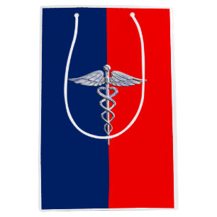 Sacola Para Presentes Média Na moda Caduceus - Liga dos Símbolos Médicos