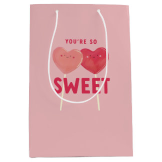 Sacola Para Presentes Média Namorados Candy Heart Lollipop Party Gift Bag
