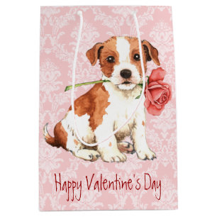 Sacola Para Presentes Média Namorados Parson Russell Terrier