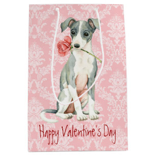 Sacola Para Presentes Média Namorados Rosa italiano Greyhound