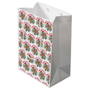 Sacola Para Presentes Média Não Posso Ser Apanhado Pelo Natal Skate de Pão de