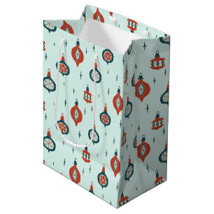 Sacola Para Presentes Média Natal atômico do século médio