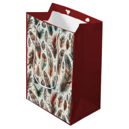 Sacola Para Presentes Média Natal Boho
