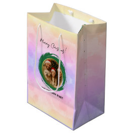 Sacola Para Presentes Média Natal Colorido Personalizado