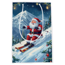 Natal de esqui com Papai Noel na montanha