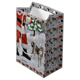 Sacola Para Presentes Média Natal de Klee Kai