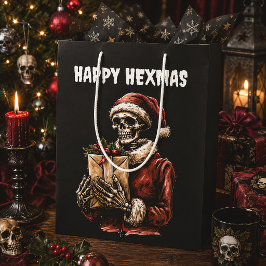 Sacola Para Presentes Média Natal do Esqueleto Sinistro Creepmas