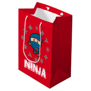 Sacola Para Presentes Média Natal do Ninja Boy