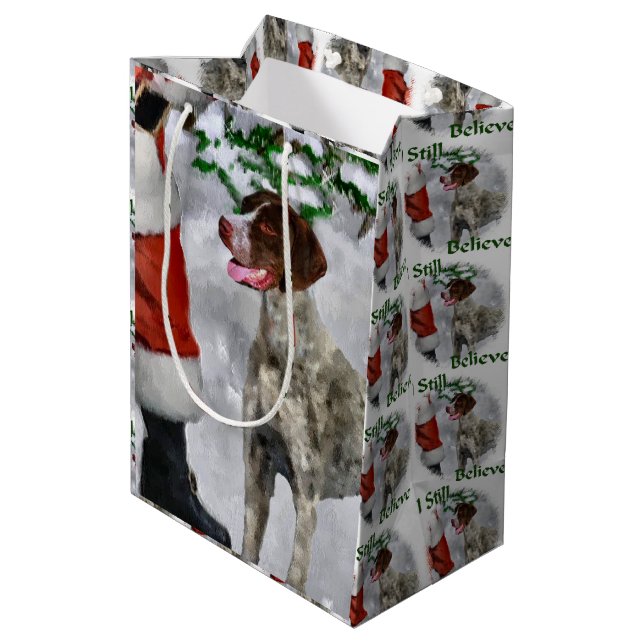 Sacola Para Presentes Média Natal do Ponteiro de Curta-Metragem Alemão (Verso inclinado)