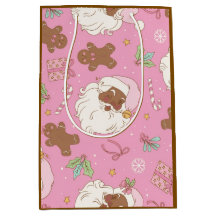 Natal em Pastel Rosa Santa Preto e Bailarina