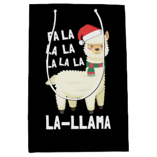 Sacola Para Presentes Média Natal Fa La Llama Essential