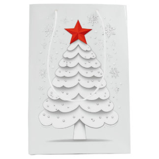 Sacola Para Presentes Média Natal minimalista