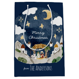 Sacola Para Presentes Média Natal Negra Africano Americano