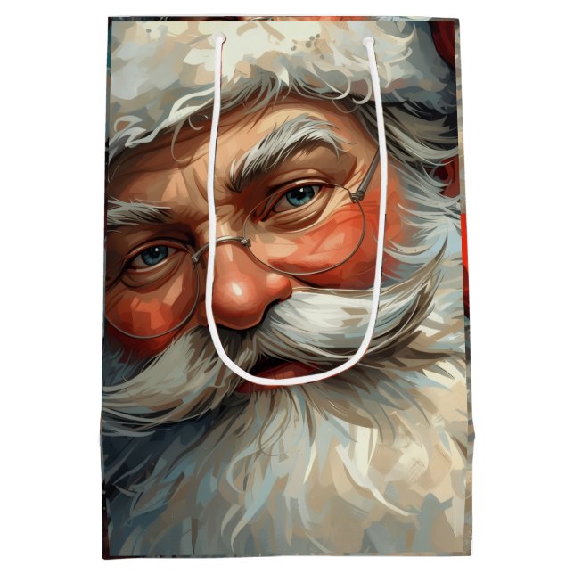 Sacola Para Presentes Média Natal Papai Noel (Verso)