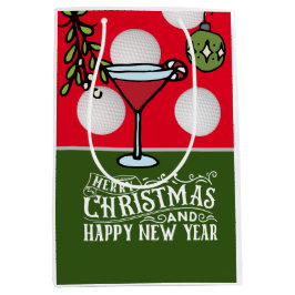 Sacola Para Presentes Média Natal para a bola de golfe