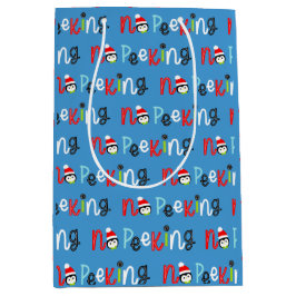 Sacola Para Presentes Média Natal para crianças brancas e bonitas