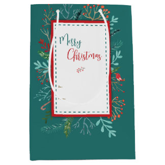 Sacola Para Presentes Média Natal Russo Natural