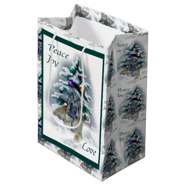 Sacola Para Presentes Média Natal Tervuren Belga (Frente inclinada)