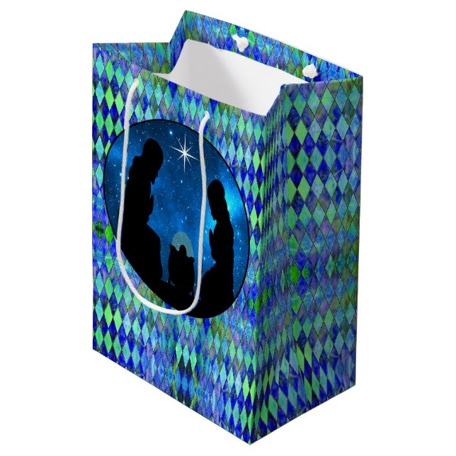 Sacola Para Presentes Média Nativity (Frente inclinada)