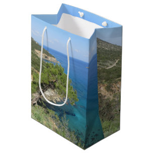 Sacola Para Presentes Média Natureza Fotografia Mediterrâneo Montanha e Mar