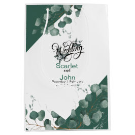 Sacola Para Presentes Média Nave de água moderna sage verde eucalipto #3