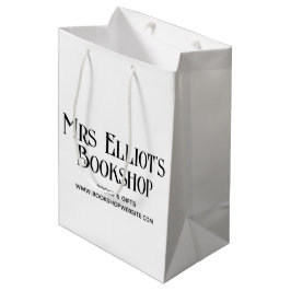 Sacola Para Presentes Média Negócios de Boutique Preto e Branco Moderno Simple