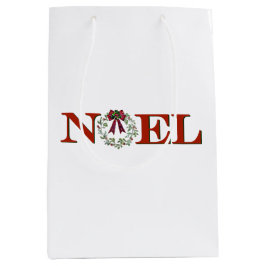 Sacola Para Presentes Média Noel com coroa