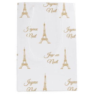 Sacola Para Presentes Média Noel de Torre Joyeux Eiffel