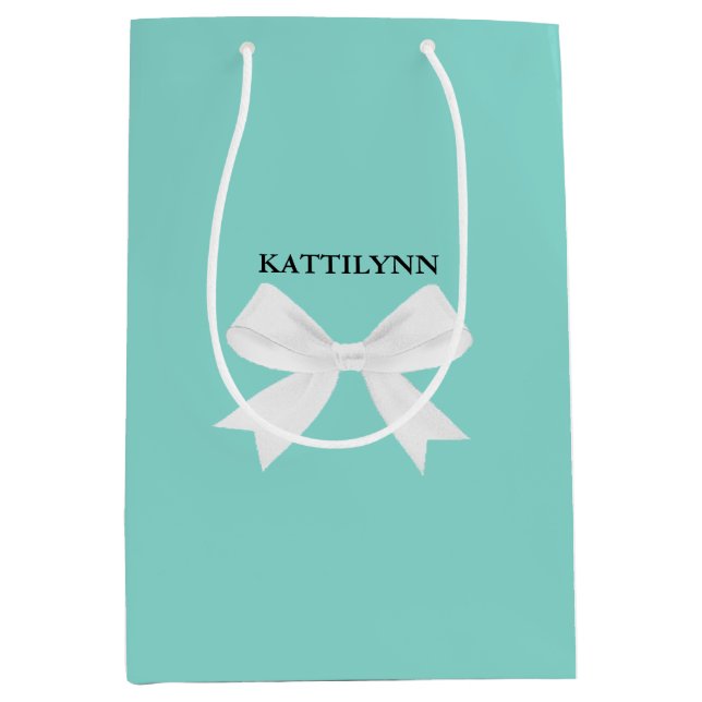 Sacola Para Presentes Média NOIVA Bling & partido fabuloso da tiara do chá de (Frente)