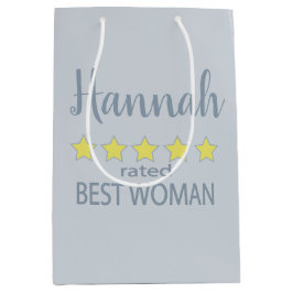 Sacola Para Presentes Média Noiva & Cortejo 5 Estrelas Melhor Mulher