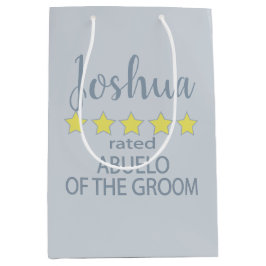 Sacola Para Presentes Média Noiva e Cortejo Nupcial 5 Estrelas Avô do Noivo