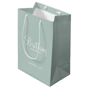 Sacola Para Presentes Média Nome de Bridesmaids Personalizados Modernos