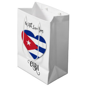 Sacola Para Presentes Média Nome personalizado Cuba Love