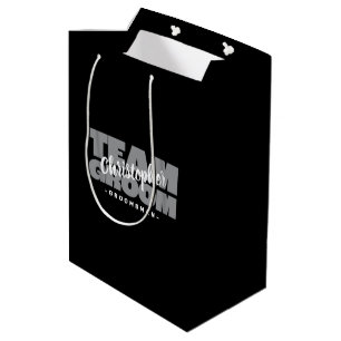 Sacola Para Presentes Média Nome Personalizado de Casamento do Grupo do padrin