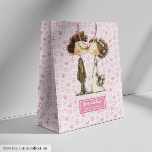 Sacola Para Presentes Média Nome Personalizado Dif. Casamento Bag Quirky Desig