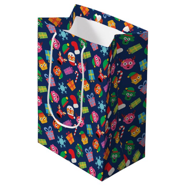Sacola Para Presentes Média Noodle Super Simples e Pals Feriado (Frente inclinada)
